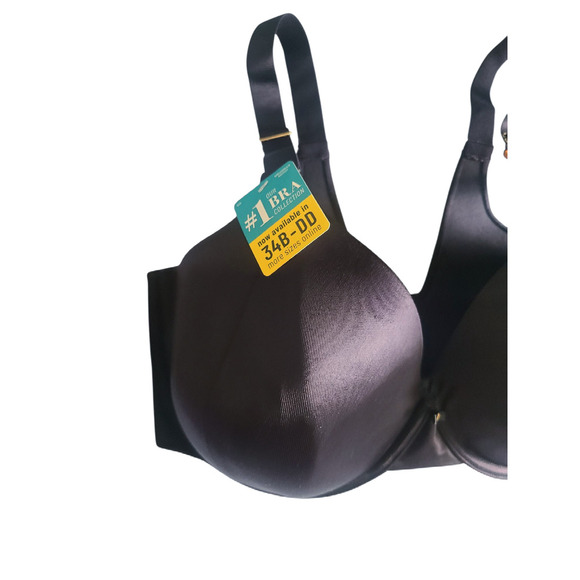 Vanity Fair Black 36DD Full Coverage Underwire Smoothing Bra NWT - Picture 2 of 4
